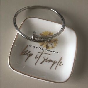 Nail screw bangle bracelet silver fashion bracelet